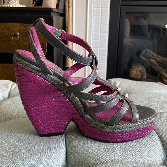 Balenciaga Arena Espadrille Wedges - Picture 12 of 16